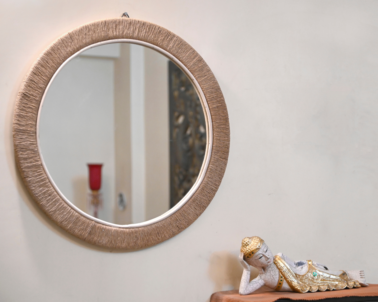 Jute rope mirror